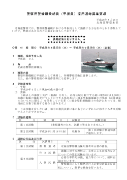 Taro-03 H28採用選考募集要項（甲板員）