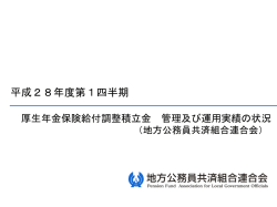 平成28年度第1四半期 - 地方公務員共済組合連合会