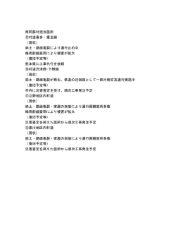 南阿蘇村担当箇所 ⑨村道喜多・垂玉線 （現状） 崩土・路面亀裂により