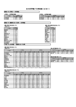 女川向学館バス時刻表 （8/26～）