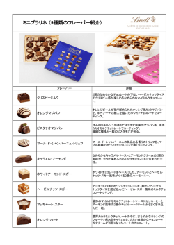 ミニプラリネ （9種類のフレーバー紹介）