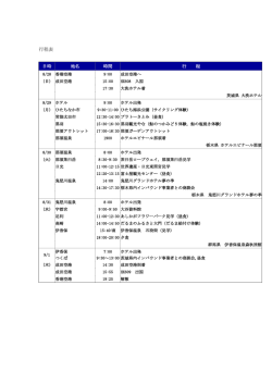 行程表 - 栃木県