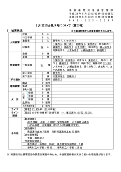 8 月 22 日台風 9 号について（第 2 報） 1 被害状況