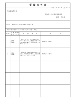 質 疑 回 答 書