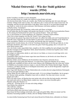 Druckversion - Nikolai Ostrowski &ndash; Wie der Stahl geh&auml;rtet wurde