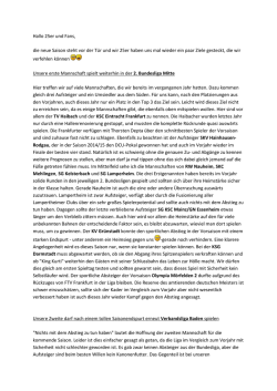 Hallo 25er und Fans, die neue Saison steht vor