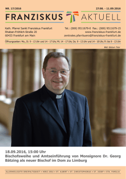 Franziskus Aktuell Ausgabe 2016-17