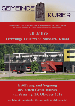 der Marktgemeinde Nußdorf-Debant