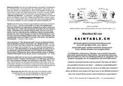 Das Manifest von Saintable als Heft