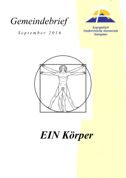 Gemeindebrief September 2016 - EFG