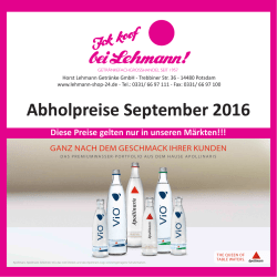 Marktangebote im September 2016