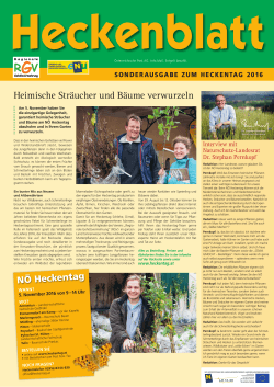 Heckenblatt 2016 jetzt öffnen