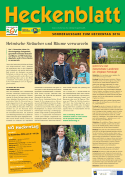 Heckenblatt 2016 jetzt &ouml;ffnen