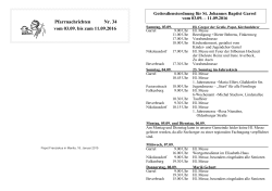 Pfarrbrief 2016 Nr. 34 vom 03.09. - 11.09.2016