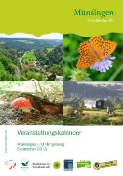 Veranstaltungskalender - in der Stadt Münsingen