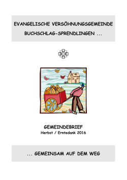 Gemeindebrief Herbst 2016 - Evangelische Versöhnungsgemeinde