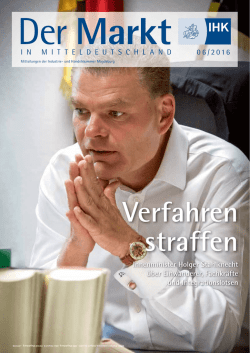I N M I T T E L D E U T S C H L A N D 06/2016 Innenminister Holger