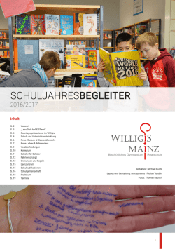 Schuljahresbegleiter 2016-17 - Bisch&ouml;fliches Willigis Mainz