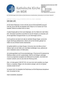 Ich bin ich - Kirche im WDR