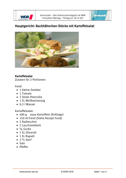 Das Rezept des Hauptgerichts als PDF
