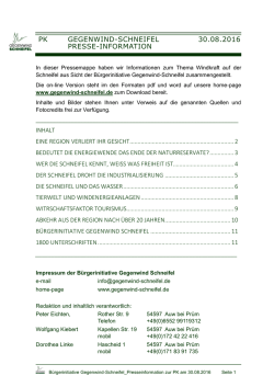 In einer Pressemappe haben wir Informationen zum Thema