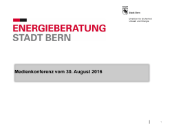 Präsentation Energieberatung Stadt Bern