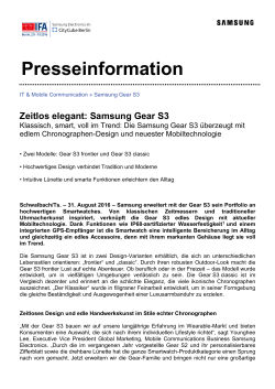 Zeitlos elegant: Samsung Gear S3