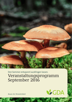 Veranstaltungskalender September 2016