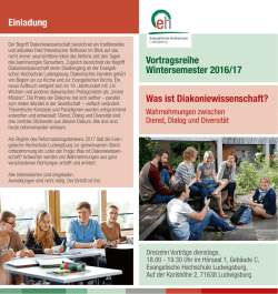 Flyer - Evangelische Hochschule Ludwigsburg