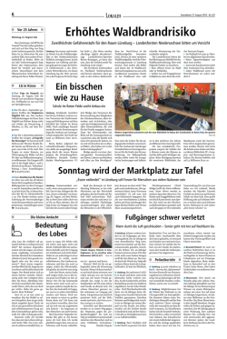 Die kleine Andacht in der Landeszeitung vom 27. August 2016