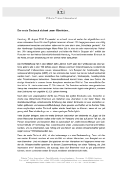 Der erste Eindruck sichert unser Überleben... - iv