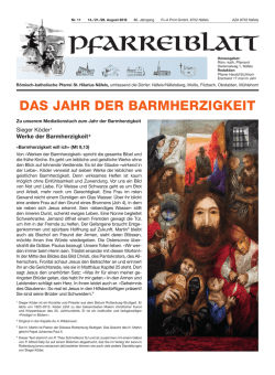 das jahr der barmherzigkeit - Katholische Landeskirche Kanton Glarus