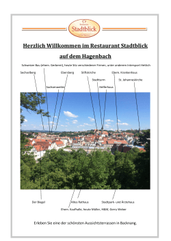 Herzlich Willkommen im Restaurant Stadtblick auf dem Hagenbach