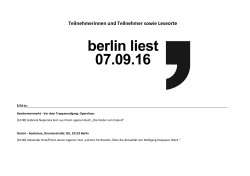 berlin liest 07.09.16 - Internationales Literaturfestival Berlin