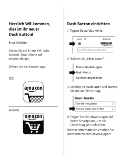 Herzlich Willkommen, dies ist Ihr neuer Dash Button! Dash Button