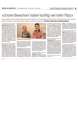 Interview - Zentrum Kohlfirst