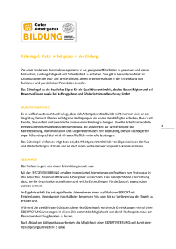 G&uuml;tesiegel: Guter Arbeitgeber in der Bildung