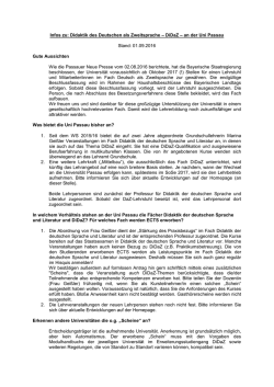 Infos zu: Didaktik des Deutschen als Zweitsprache