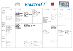 KieztreFF – Stundenplan August 2016