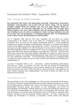 Investment Mail&ndash;September 2016 Gold Seit