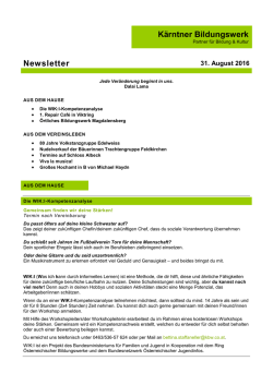 Kärntner Bildungswerk Newsletter