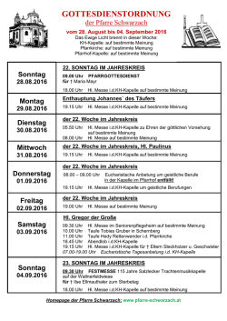 gottesdienstordnung
