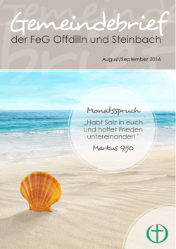 Gemeindebrief - FeG Steinbach