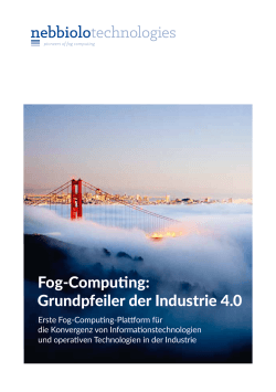Fog-Computing: Grundpfeiler der Industrie 4.0