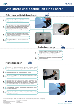 Information über die Nutzung von Elektro-PKWs