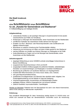 eine Schriftf&uuml;hrerin/ einen Schriftf&uuml;hrer