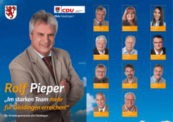 Im starken Team mehr f&uuml;r Gleidingen erreichen!