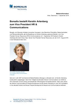 Borealis bestellt Kerstin Artenberg zum Vice President HR