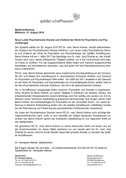 Neuer Leiter Psychiatrische Dienste