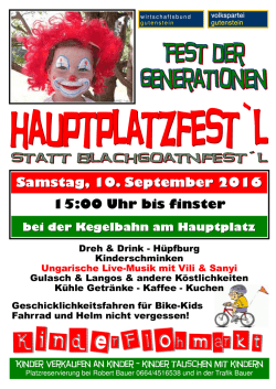 Hauptplatzfest&acute;l am 10.09.2016